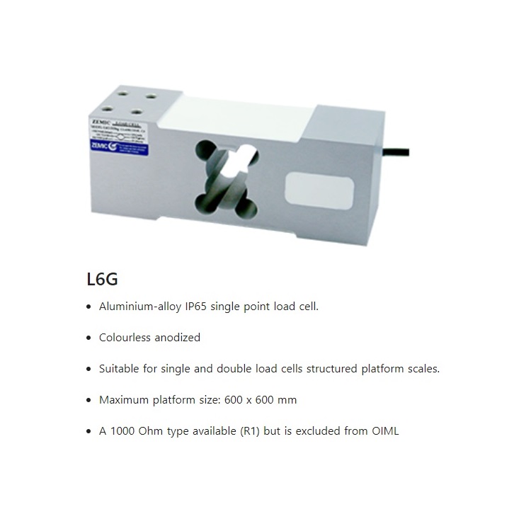 L6G Zemic Load Cell Aluminium-alloy IP65 Single Point Load Cell 