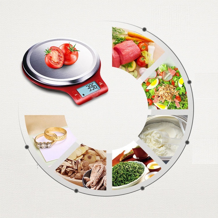 KS0016 Stainless Steel Digital Kitchen Scale with Widescreen LCD Screen