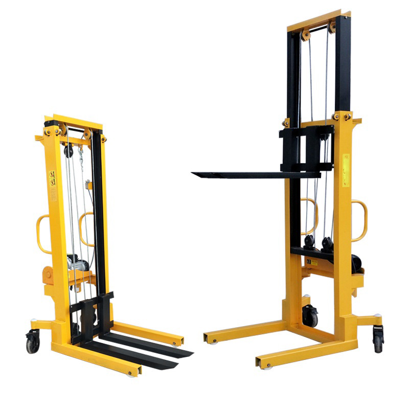 Portable Small Forklift Electric Forklift Factory Price Manual Stacker