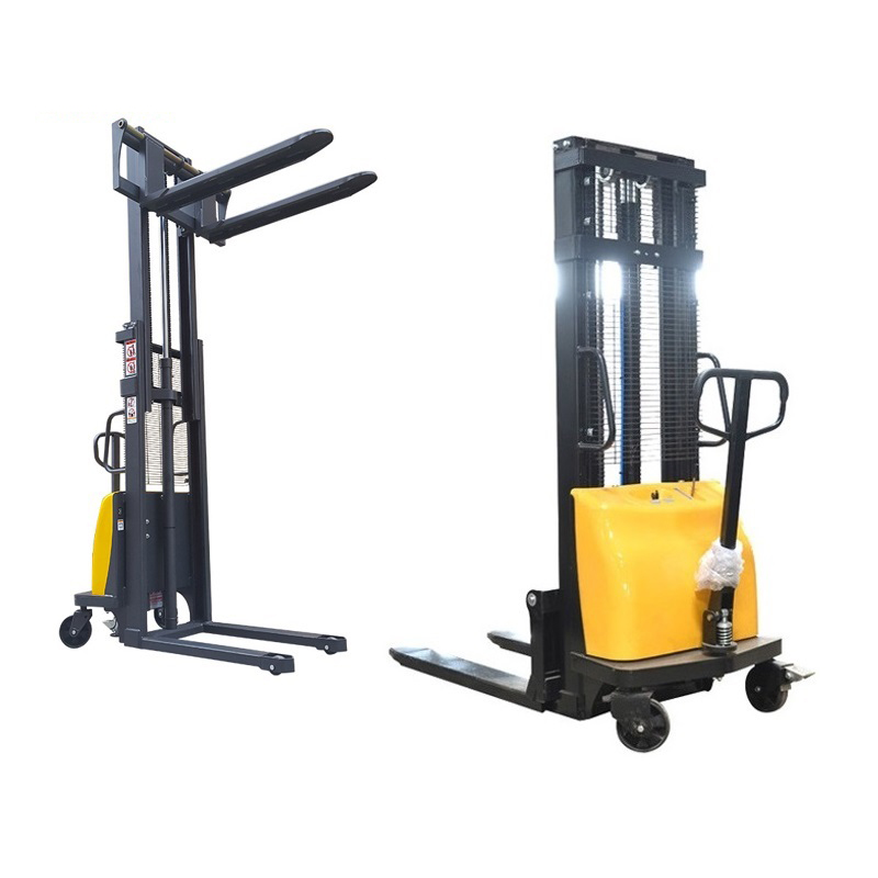 Portable Small Forklift Electric Forklift Factory Price Semi Electric Pallet Stacker